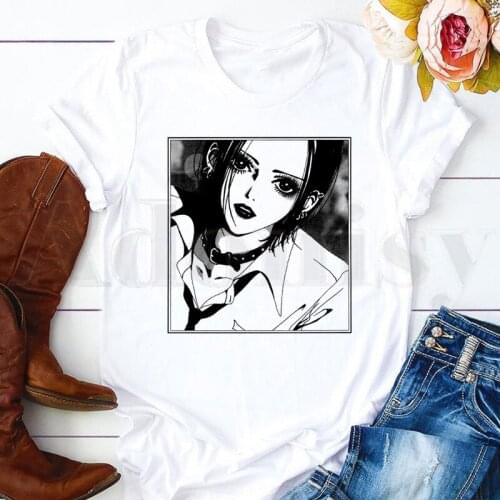 Short Sleeve Female Tops Tees Harajuku Vogue VintageT Shirts Nana Anime Japanese Harajuku Manga Ren Honjo Womens T-shirt