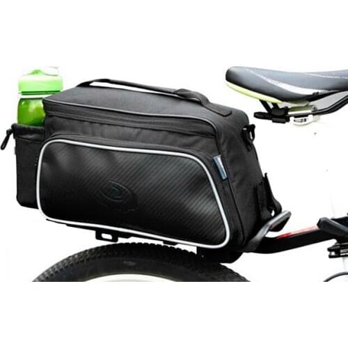 10L Cycling Bike Carbon Fiber Leather Bicycle Rear Rack Seat Pannier Bags