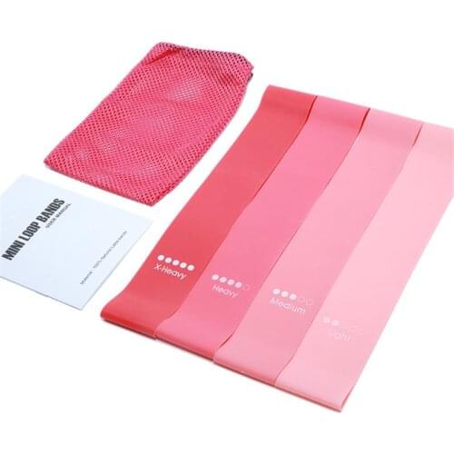 4pcs/set Mini Loop Band Fitness Elastic Band Resistance Band for Yoga Workout