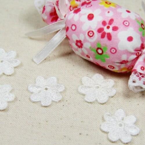 50 PCS FREE SHIPPING HIGH QUALITY HANDMADE DIY COTTON EMBROIDERY LACE FLOWER APPLIQUE PATCH