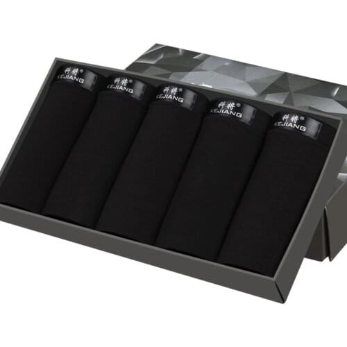 5pcs/lot Men Short Boxer Mens Shortboxers Boxers Modal Man Underwear Soft Breathable Homme Sexy Black Boxer Under wear Y848