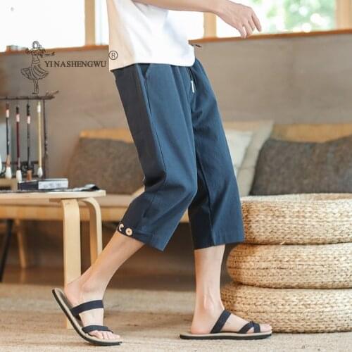 New Summer Japanese Retro Kimono Plus-sized Harem Printed Pants Chinese Shorts Japan Male Harajuku Yukata Trousers Asian Costume