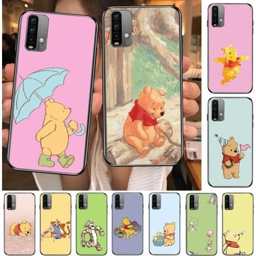 Disney Bear Winnie Phone Case For XiaoMi Redmi 11 lite 9C 8A 7A Pro 10T 5G Anime Cover Mi 10 Ultra Poco M3 X3 NFC 8 SE