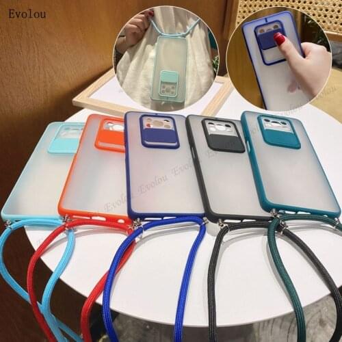 For POCO X3 Pro Case Strap Cord Chain Camera Lens Protection Cover Phone Case for Xiaomi POCO X3 NFC M3 Mi 10T Pro 5G Note 9 Pro