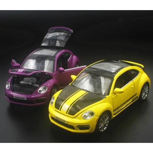 For Volkswagen Beetle 1:32 Cars Model Children Simulation Diecast Alloy Toy Metal Cars with Light and Sound Birthday Gift To Boy