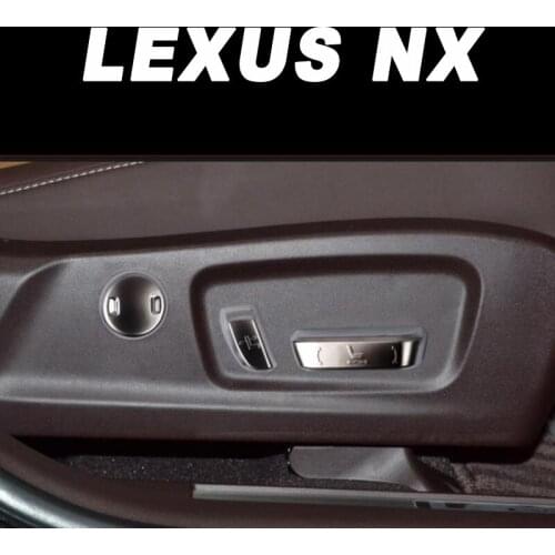 Car Seat Adjust Knob Cover Chrome for Lexus Nx 2015 2016 2017 2018 2019 2020 2021 Nx200 Nx200t Nx300h Auto Accessories Styling