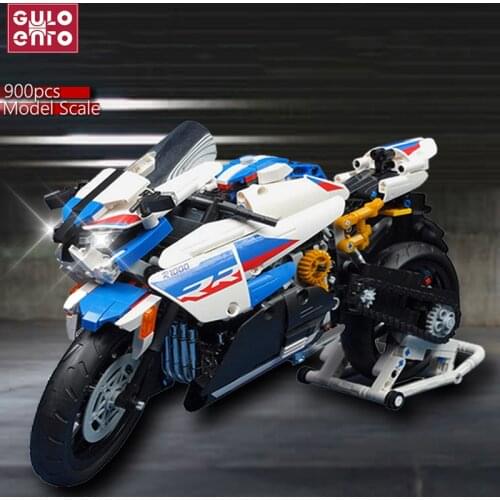 Technician City Motorcycle Building Blocks Creative MOC Car Model Bricks Set Motorbike Kids Toys For Children Gifts
