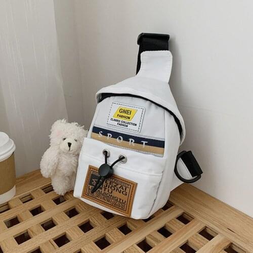 Korean Fashion Small Chest Bag Women New 2021 Nylon Bag Ulzzang Student Crossbody Bag Women Purses Mobile Phone Bag Bolso Mujer