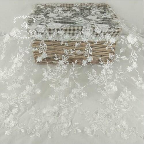 Beads Full of Polyester Lace Embroidered Mesh Dress Wedding Dress Fabric