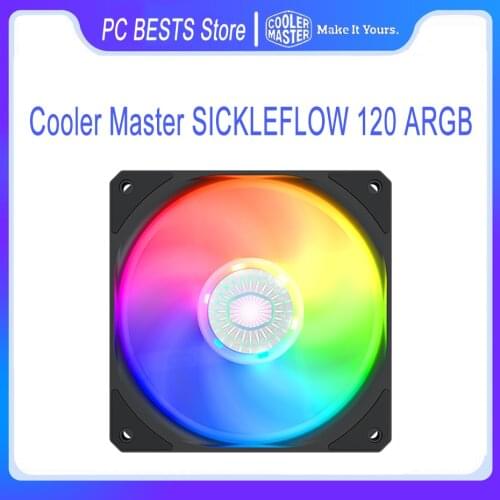 Cooler Master SickleFlow 120 ARGB Computer Case CPU Cooling Fan 120mm Enhanced Frame RGB 5V/3pin Addressable PWM Fan