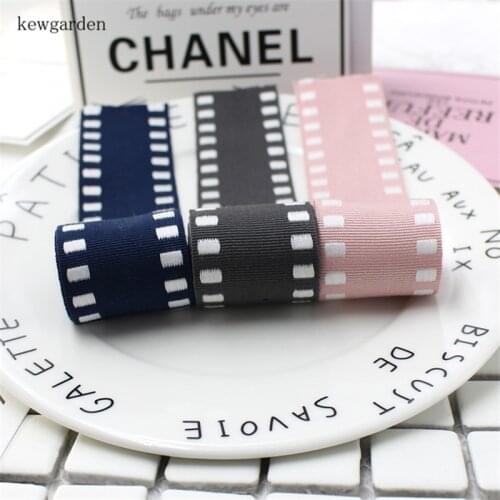 Kewgarden Handmade Tape Square Grosgrain Ribbon 10mm 16mm 25mm 38mm DIY Bow Brooch Satin Ribbons Accessories Webbing 10 Yards
