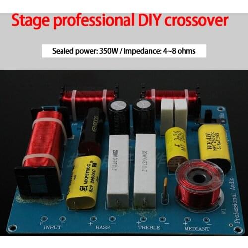 KYYSLB 3509 350W 4~8 Ohm Speaker Crossover Three-way Audio 3-way Crossover Stage Professional DIY Upgrade Crossover