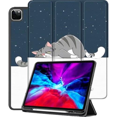 Leather Folding Magnetic Stand Cover for iPad Pro 11 2021 Case TPU for iPad Pro 12 9 2021 2020 12.9 Inch Case with Pencil Holder
