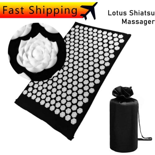 Lotus Acupuncture Body Care Massager Mat Shiatsu Yoga Cushion Set Relieve Stress Back Pain Pillow Relaxation Neck Massage Pad