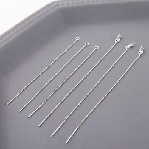 2pcs Fashion korean Long Chain Drop/Dangle Earrings Chain hanging earrings Simple Long Tassel All-match Ear Stud DIY Accessories