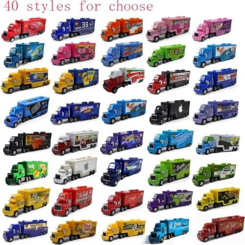Genuine Disney Pixar Car 3 Lightning McQueen Mack Uncle Container Truck 1:55 Diecast Metal Alloy Cars Model Kids Christmas Gift