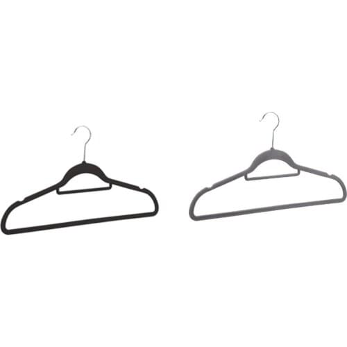 Non-Slip Velvet Suit Hangers With Tie Hanger, 42Cm Hanger, 360 Degree Rotatory Hook, Heavy Duty Suit Hangers