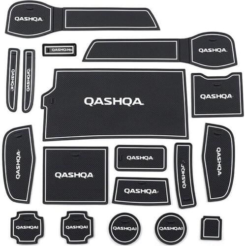 Non-slip auto Interior door gate pad cup mat for nissan qashqai j11 2019 2020,17pcs/lot,car accessories
