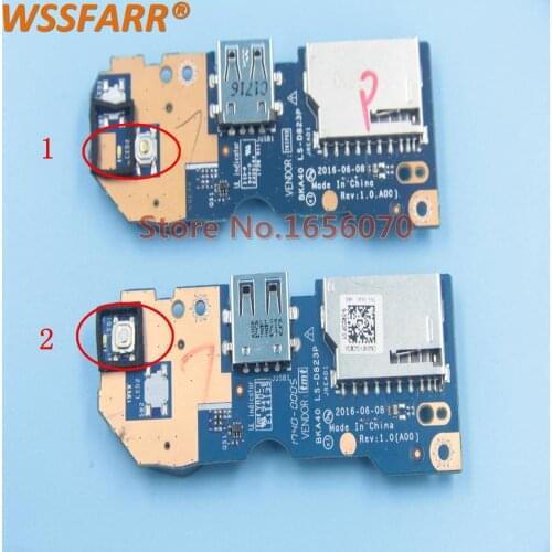 Original Laptop USB PWOER SD Board For DELL 15 7560 14 7460 LS-D823P 0857WR 06KTG3 100% tested ok