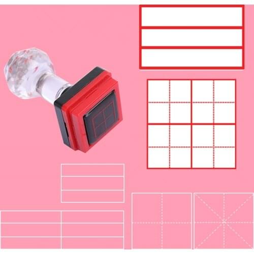 Tianzi Ge seal Pinyin English four-line unit Mi word grid teacher teacher teaching correction seal photosensitive customizable