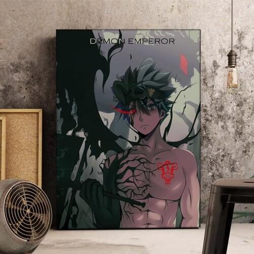 WTQ Black Clover Classic Movie Anime Posters Canvas Painting Retro Poster Wall Decor Posters Wall Art Picture Home Decor