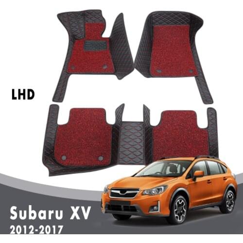 Luxury Double Layer Wire Loop Carpets For Subaru XV 2017 2016 2015 2014 2013 2012 Car Floor Mats Interior Accessories Custom