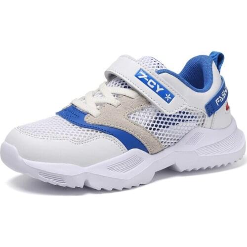 Sport Shoes Boys 2019 Spring Summer Kids Running Girls Tennis Shoes Air Mesh Trainers Kids White School Shoes For Kids Boys