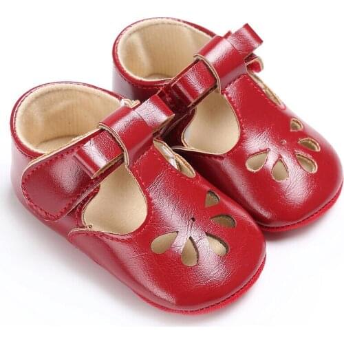 Princess Baby Shoes First Walker Newborn Baby Crib Shoes Girls Soft Sole Flower Shoes 0-18M