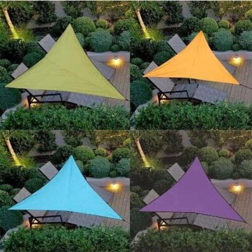 Waterproof Sun Shelter Triangle Sunshade Outdoor Canopy Garden Patio Pool Shades Sail Awning Camping Shade Cloth Large MJ