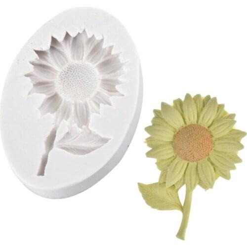 1PC Sunflower Shaped Fondant Silicone Mold DIY Cake Baking Tool Sugar Cake Decorating Tools kitchen Chocolate Mold