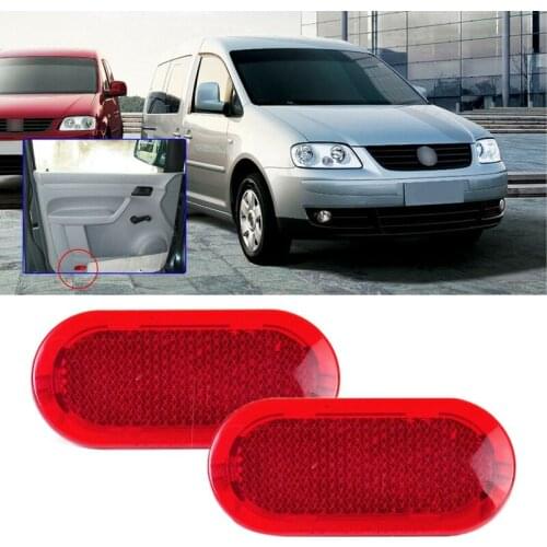 2Pcs Red Interior Door Panel Warning Light Cap Reflector for Polo Beetle Caddy Touran 6Q0947419