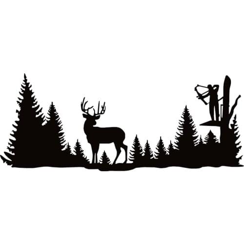 40607# Die-Cut Vinyl Decal Archery Deer Stand Hunting Car Sticker Waterproof Auto Decors on Car Body Bumper Rear Window