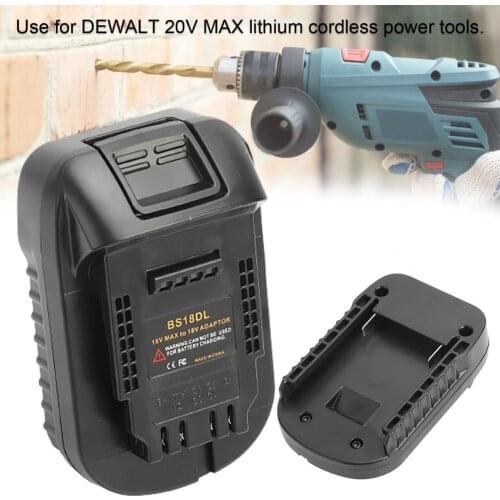 BS18DL Battery Adapter Compact Space-saving Fireproof ABS Power Tool Battery Converter for Bosch 18V Rechargeable Battery
