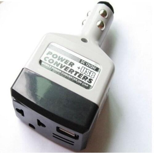 New in stock 5W Car Converter DC 12V-24V to AC 220V Car Voltage Power Inverter USB Car Charger for Phone MP3 Short Circuit