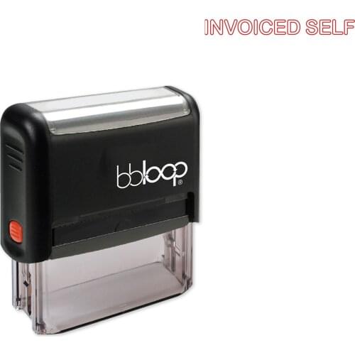 Bbloop Invoiced Self w/Round Outline Style Font and Design Self-Ink