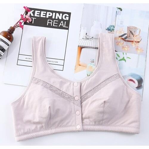 Lage Size Comfortable Vest Bra Sport Seamless Comfort Full Coverage Bra Plus Size Women Bra Front Opening Buckle Breathable Bra