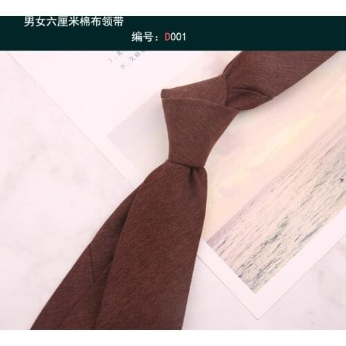 Tie men and women Korean casual 6CM narrow version of pure color gray student tie pink orange trendy men and women