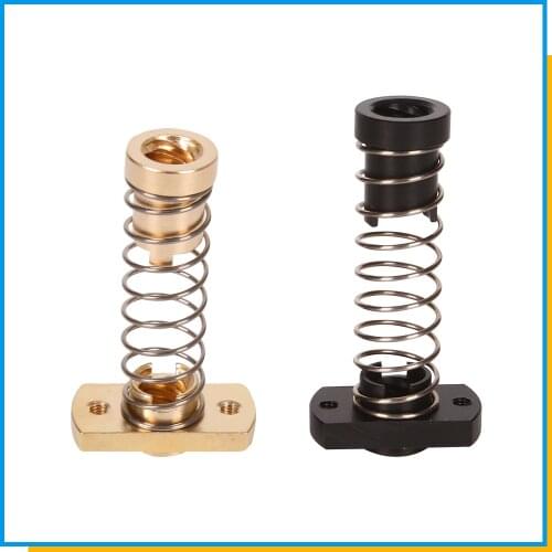 T8 anti-backlash lead screw brass/POM nut, used to upgrade Ender 3 CR-10 / Tornado/clone 3D printer anti-backlash spring nut