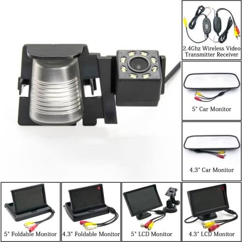 For Jeep Wrangler JK 2006 2017 2018 8LED Car Rear View Camera 4.3" 5" Parking Monitor Reverse Wireless Accessories