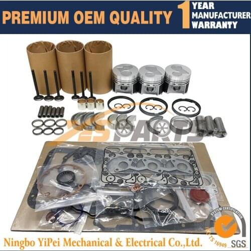 For Kubota D1703 D1703E Engine L3240DT L3300DT Bobcat 325C Overhaul Rebuild Kit