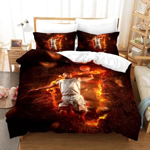 Bedding Set Duvet Cover 3pcs 3D Digital Printing Bedding Set Dropshipping boy gife sports queen king Basketball
