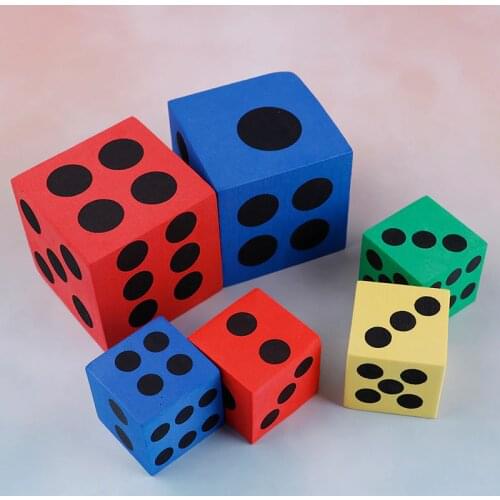 Foam Dot Dice Best Promotion random color Acrylic Round Corner Dice 6 sided Die Portable Table Games Dice 1pc