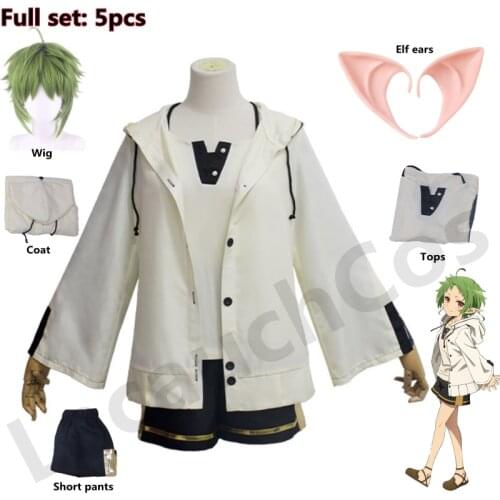 Anime Costume Jobless Reincarnation Mushoku Tensei Sylphiette Greyrat Cosplay Costume Halloween Carnival for Women Dress Wigs