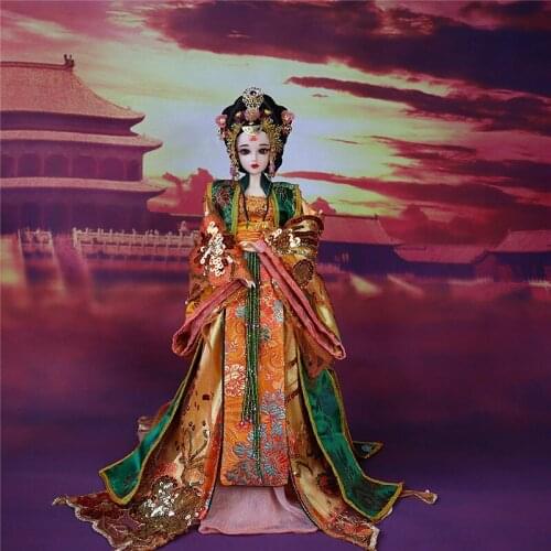 12" Chinese Girl BJD Dolls Collectible Vintage Ancient Empress Zhangsun Doll Girls Toys Gifts Souvenir Model