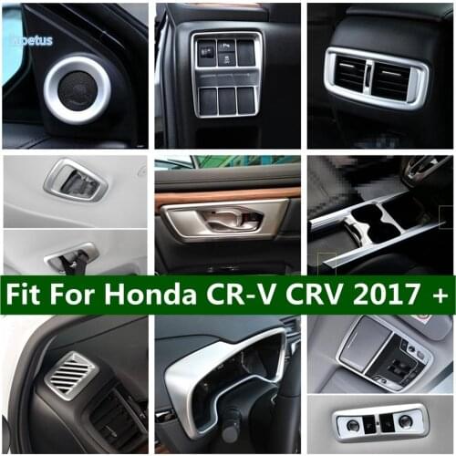 Lapetus Matte Interior Refit Kit Head / Reading Lamps / Door Speaker / Air AC Panel Cover Trim For Honda CR-V CRV 2017 - 2020