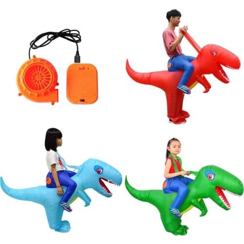 Inflatable Adults Children Riding Dinosaur Costume Masquerade Cosplay Wildlife