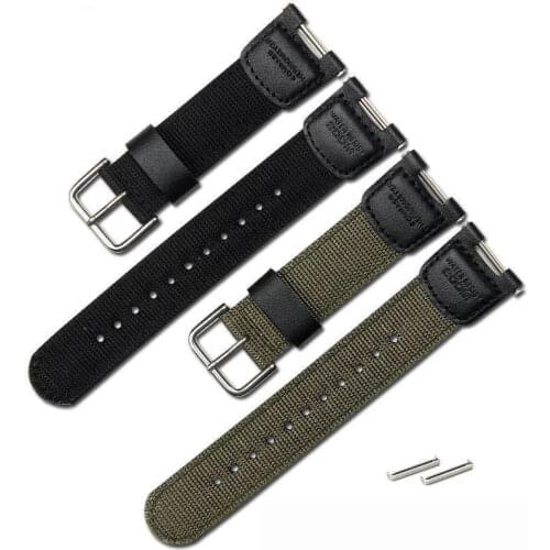 Pin Buckle Nylon Leather Strap for Casio SGW-100 SGW100 SGW200 GW-3500B/3000B Sport Watch Replace Band Watch Accessories