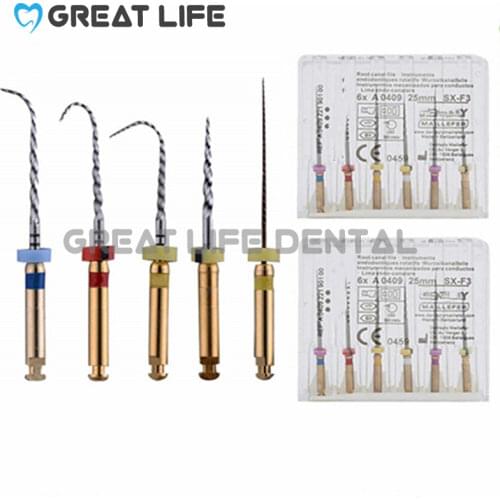 Niti Heat Activation Endodontic Files Gold Rotary File Dental Rotary File for Root Canal Cleaning Heat Activate