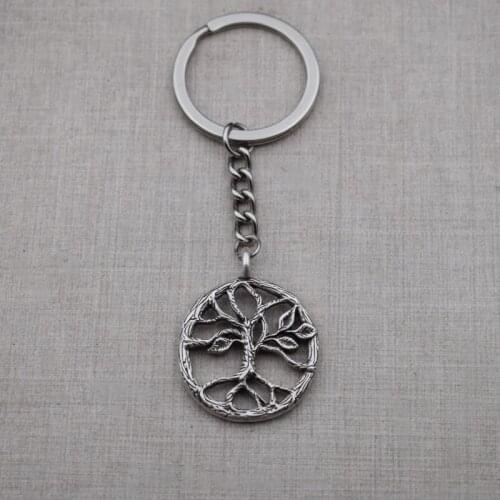 Hollow Tree of Life Keychain DIY Plant Charms For Women Jewelry Gifts