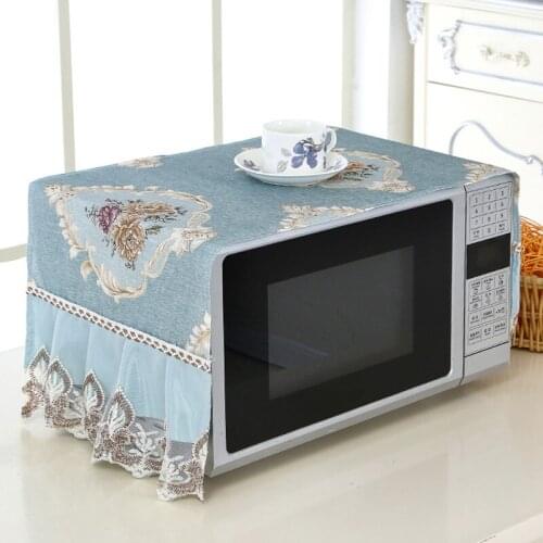 Microwave Oven Dust Cover Oilproof Natural Breathable Protection Microwave Cover Dustproof Durable Kitchen Decor Kitchen Supplie
